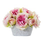 Peony Artificial Arrangement in Decorative Vase