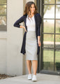 Quinn Heather Gray Knit Midi Skirt - FINAL SALE